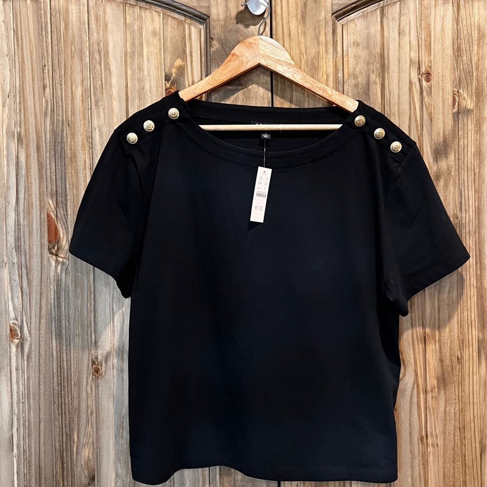 J. Crew Mariner Cloth Top with Gold Buttons NWT XL